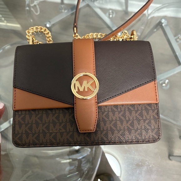 Michael Kors Greenwich Brown Multi Flap Crossbody - Picture 5 of 7